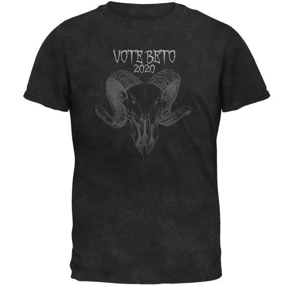 Election 2020 Beto O'Rourke Punk Rock Skull Mens T Shirt Charcoal Black Triblend 2XL