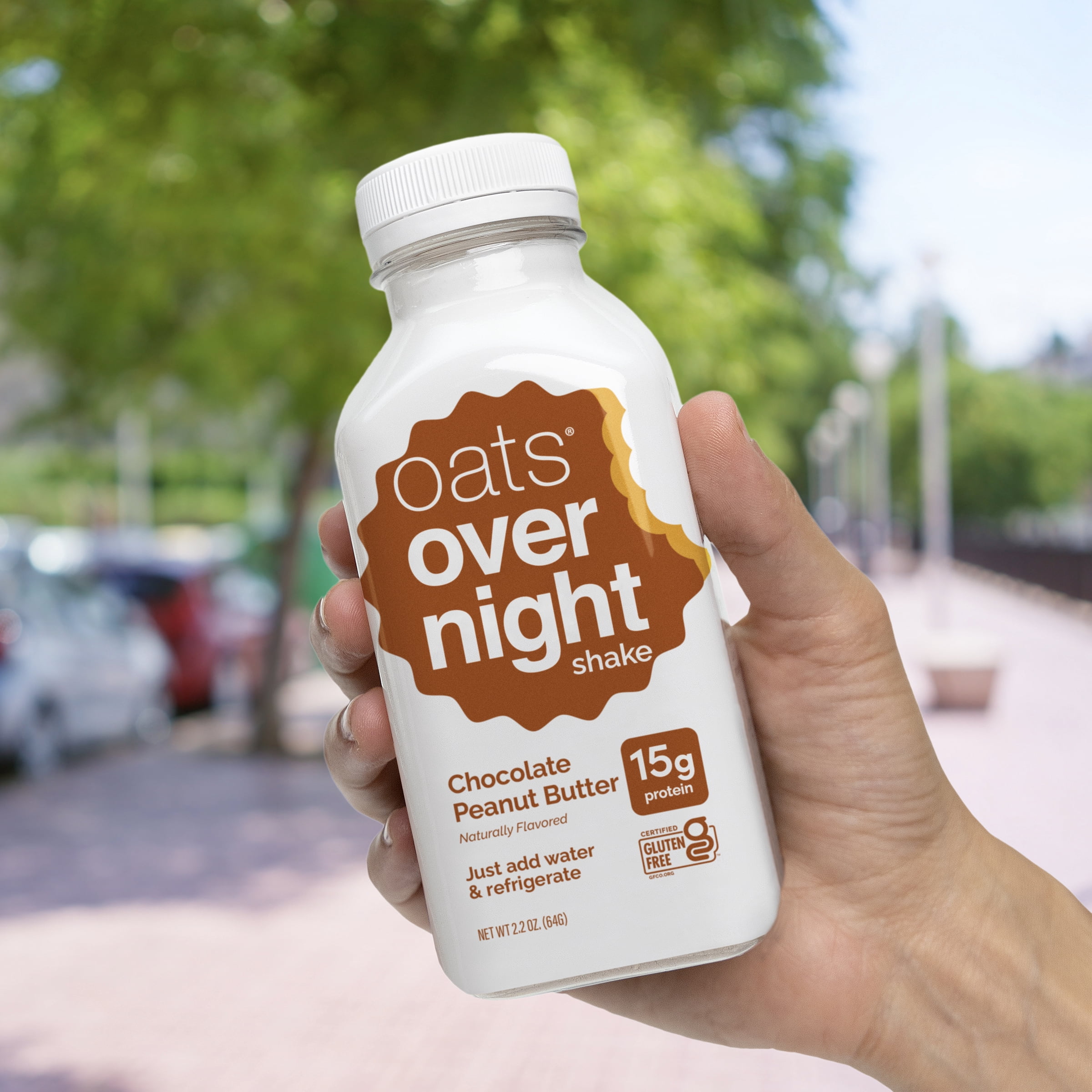 Oats Overnight Chocolate Peanut Butter Protein Overnight Oatmeal Shake, 2.2 oz, 1 Count