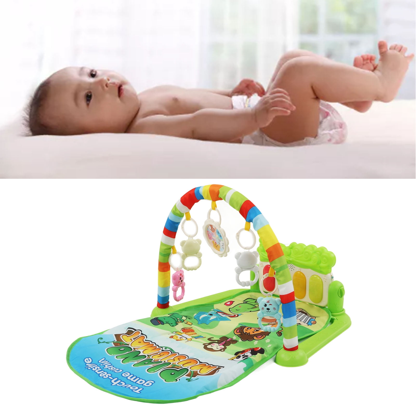 Baby Kick Play Piano Baby Gym Mat Piano Baby Activity Mat Baby Gym