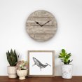 thumbnail image 6 of La Crosse Clock 12-inch Sunwashed Wood Brown Quartz Analog Clock, 404-3430W, 6 of 8