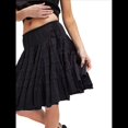thumbnail image 2 of Falda Plisada de Cintura Alta con Volantes para Mujer, Falda de Tenis, Falda Pantalón Deportiva para Correr y Patinar. Negro L, 2 of 7