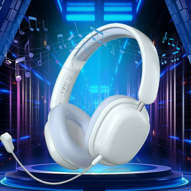 Head mounted Noise cancelling Bluetooth Headset For Gaming Sports And Music Four Blue