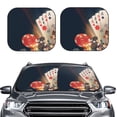thumbnail image 2 of Gukieu Casino Poker Chips Print Car Windshield Sun Visor, Foldable Anti-UV Car Sun Visor Suitable for Vans, Trucks Car Accessories-Small, 2 of 6