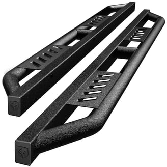 3-Inch Drop Bar Side Step Running Boards – Fit 07-18 Silverado/Sierra 1500 Double Cab (Black)