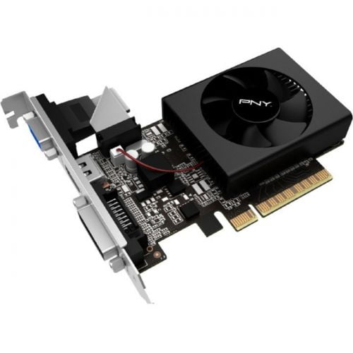 PNY Carte Graphique GeForce GT 710 - Noyau 954MHz - SDRAM DDR3 de 2 Go - PCI Express 2.0 x8 - Profil Bas - Espace Unique Requis