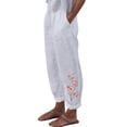 thumbnail image 1 of Gibobby pantalones de vestir mujer Pantalones recortados para mujer Oficina Mujer Pantalones capri con bolsillos Pierna ancha Casual Pantalón Capris livianos (Blanco, M), 1 of 5