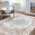 thumbnail image 1 of Rugking Area Rug 4x6 Foldable Taupe Rug Floral Printed Distressed Carpet Vintage Traditional Indoor Mat for Bedroom Living Room, 1 of 6