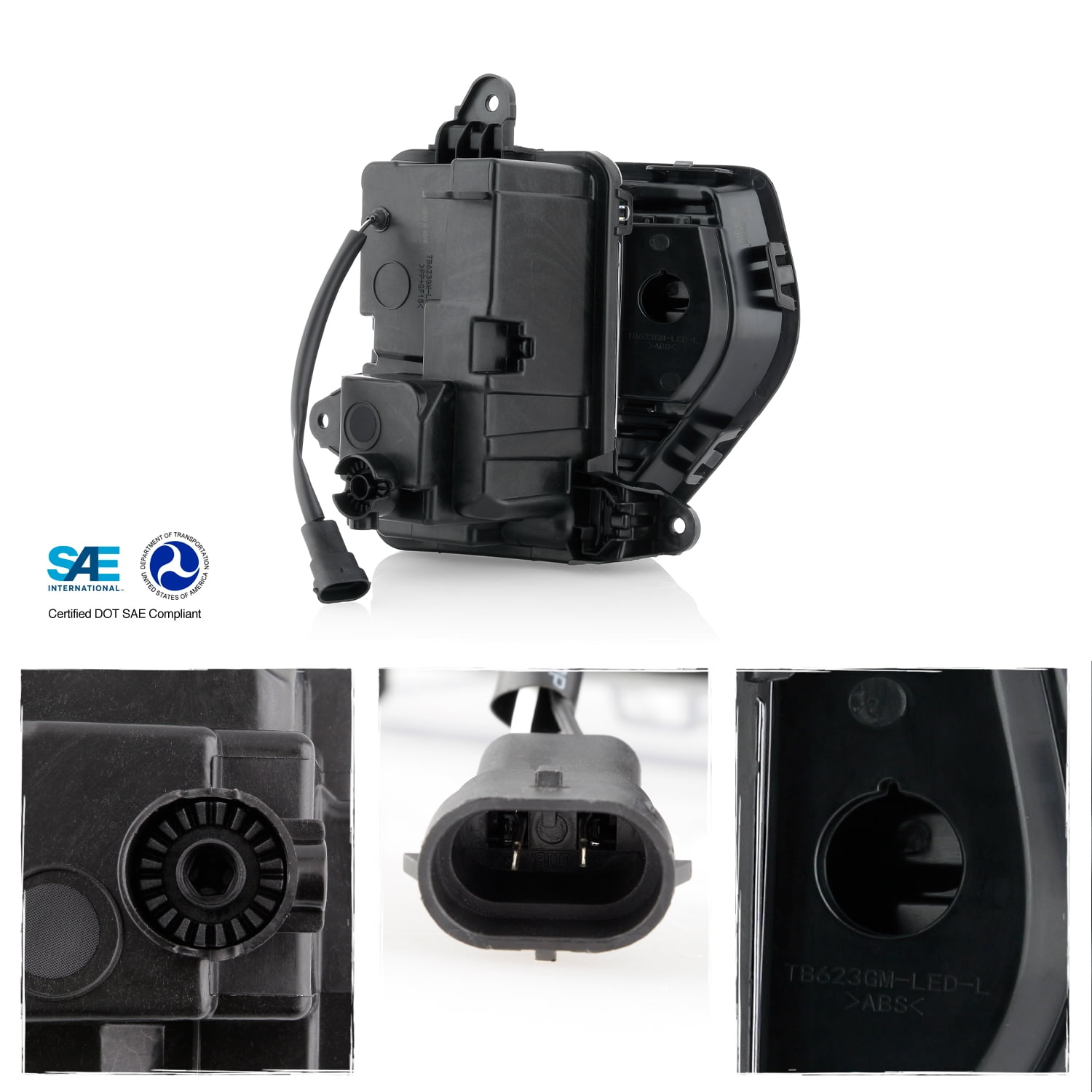 AKKON - Fits 2019-2022 GMC Sierra 1500 Denali Crew Cab Model [Full LED] Chrome Bumper Fog Lights Driving Lamp Pair w/ Switch