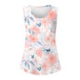 thumbnail image 5 of Summer Tops for Women Gsakboxl 2026 Women Summer Plus‑Size Loose‑Fit Floral Printed Sleeveless Tank Top Trendy Neck Casual Basic Tee Pink M, 5 of 5