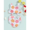 thumbnail image 4 of Baby Sweetie Toddler Girls Swimsuit Floral Print Knot Front Tankini Tops Shorts Swimwear 2 Pieces Bathing Suit Bikini, 4 of 7