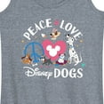 thumbnail image 3 of Disney Classics - Cats & Dogs - Peace Love Disney Dogs - Women's Racerback Tank Top, 3 of 5