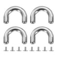 thumbnail image 1 of 4Pcs Metal D-Ring Connector Buckles, Alloy Arch Bridge D-Ring Buckles Chain with Screws (Grey, 0.9" x 0.2"), 1 of 6