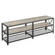 thumbnail image 2 of Mueble de TV, Mesa de TV para Televisores de hasta 70 Pulgadas, Ancho 160 cm, Marco de Acero, con Estantes, para Salón, Dormitorio, Greige y Negro LTV095B02V1, 2 of 5
