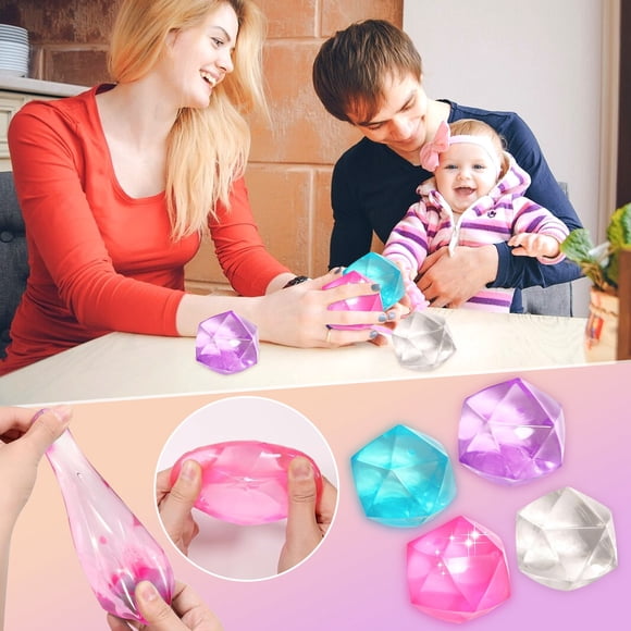 EGNMCR Squishy Toy 3Pcs Random Color Fidget Toys Stress Masonry Ice Stress BallsMalt Sugar Ball Sensory Fidget Toy For Your Chill Shape Hand Stress Relief Squeeze