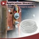 thumbnail image 3 of Cables eléctricos únicos para automóviles, cable de alimentación de 200 pies, blanco TC, 1 pieza, 16AWG, 2 conductores, completamente aislado y con chaqueta de tacto suave, universal, 3 of 7
