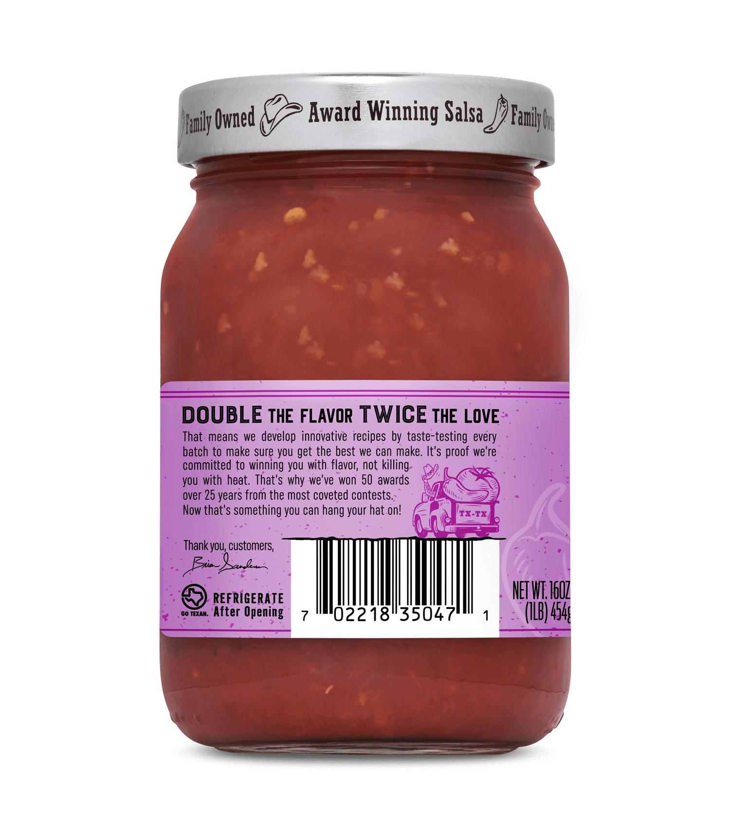(3 pack) Texas Texas Taco Truck Style Salsa, Medium, 16 oz Jar