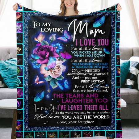 

Gifts for Mom Mothers Day Birthday Romantic Gifts for Mom Blanket Mom Valentines Day Gifts Mom Romantic Gifts Mom Gifts from Daughter Son XS-100*150cm