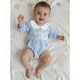 thumbnail image 4 of Rovasas Baby Boy Romper Casual Letter Embroidery Plaid Long Sleeve Jumpsuit, 4 of 9