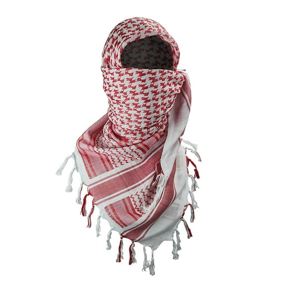Yuanlong Winter Scarves Unisex Double-Layer With Fringed Triangle Hooded Scarf Outdoor Windproof Shawls Wraps One Size