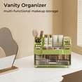 thumbnail image 6 of Soda Candy Makeup Organizer for Vanity with 2 Large Drawers & Brush Holder, Countertop Cosmetic Storage for Bathroom & Dresser, Multi-Purpose Organizer for Lipsticks, Perfumes, Eyeshadows, Skincare, 6 of 7
