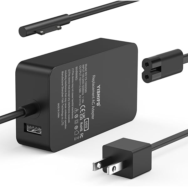 wonima11 15V 2.58A Surface Charger, 44W Power Supply AC Adapter Replacement for Microsoft Surface Pro 3/4/5/6/7, Surface Laptop 3/2/1, Surface Go/Book with 6.2 Ft Power Cord
