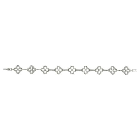 Decadence Sterling Silver Clover Bracelet