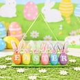 thumbnail image 4 of zhangmingg Easter Egg Ornament Decorative Desktop Display with Rabbit Figurines for Home and Seasonal Celebration, 4 of 7