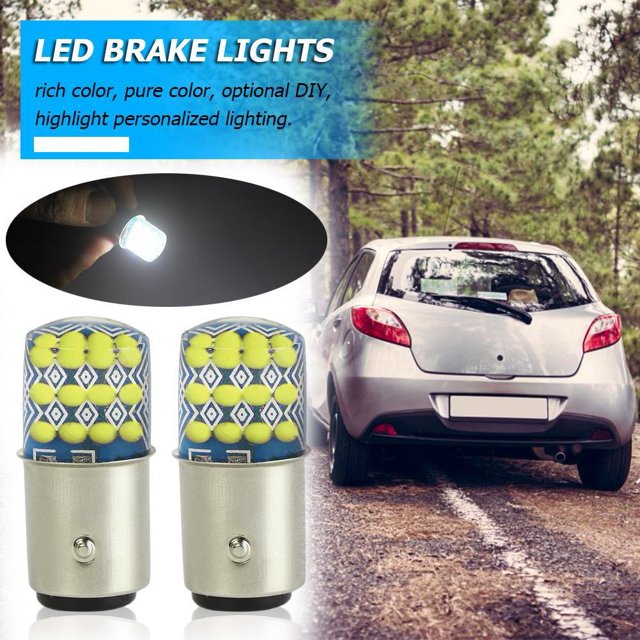 Encendiendo 2x 1157 Strobe Flashing 24SMD LED Car Brake Turn Signal Bombillas (Blanco)