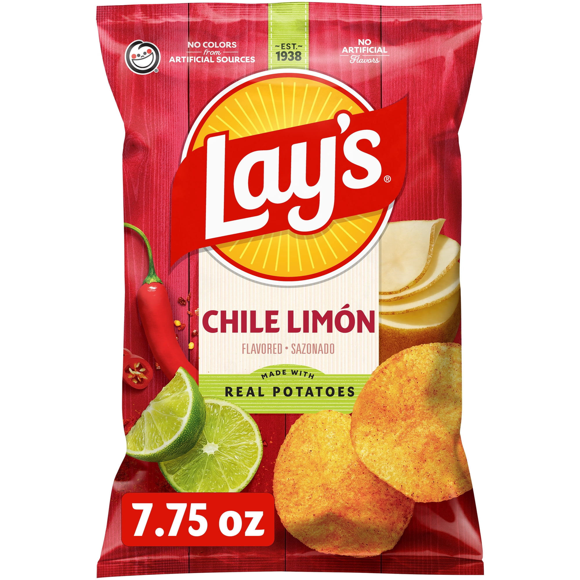Lay's Chile Limón Flavored Potato Chips, 7.75 Oz.