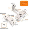 thumbnail image 2 of 90Degree Flip Right Angle Door Lock Buckle Lock Bolt Lock Cam Lock For Door And Window Sliding Lock Bar Bolt Barn Door Lock Sliding Latch, 2 of 4