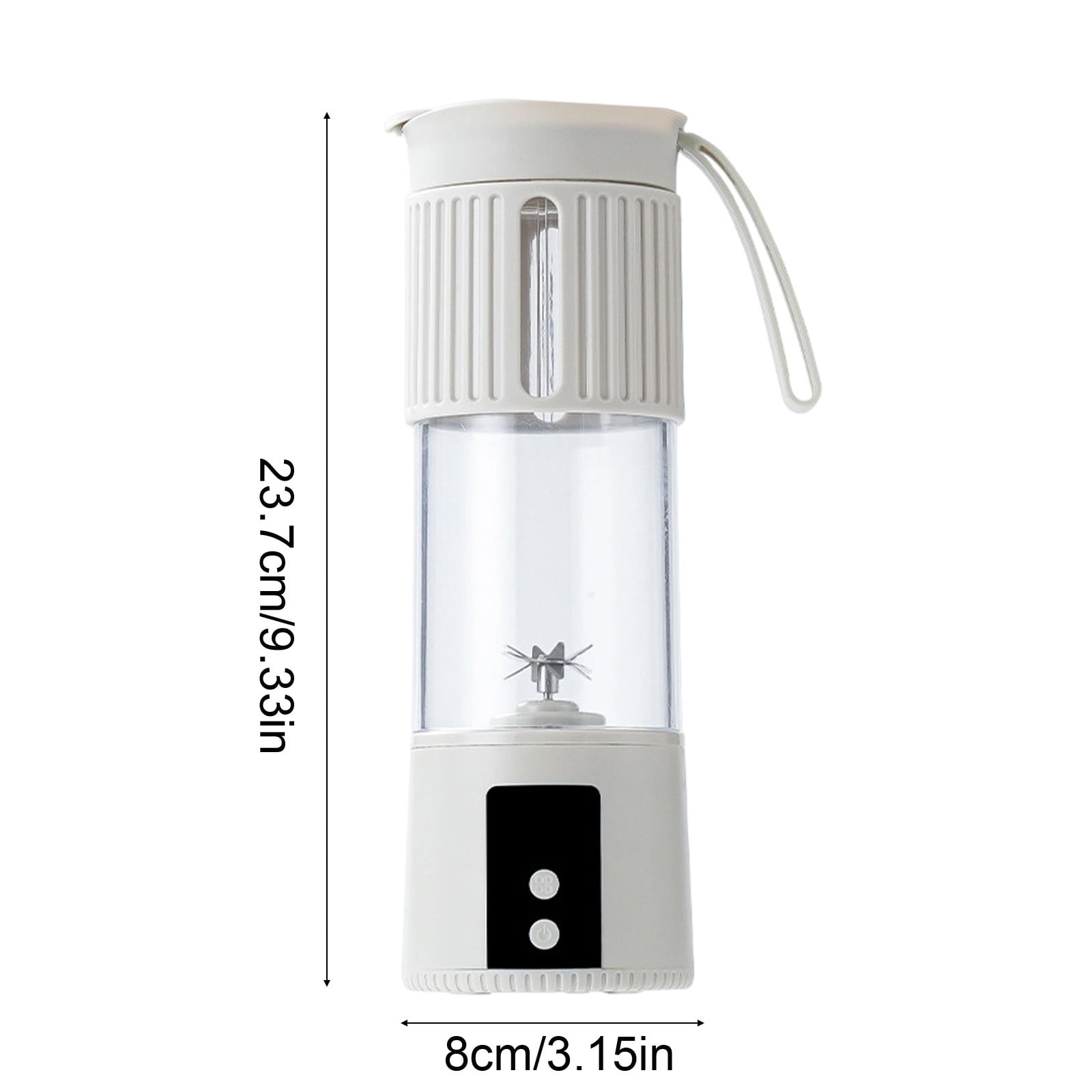 Electric Juicer Cup Portable Blender with 12-Blade Stainless Steel, Baby Food and Fruit Vegetable Mixer for Home and Travel, Compact Juice Extractor, High-Speed Glass Blender for Fresh Drinks