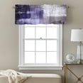 thumbnail image 3 of Purple Gray Kitchen Curtain Valances for Windows Farmhouse Short Curtains, Modern Oil Painted Art Abstract Geometric Rod Pocket Valance Curtain for Bedroom Cafe Living Room, 3 of 8