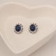 thumbnail image 3 of Conjunto de collar y pendientes de princesa con diamantes y zafiro de estilo europeo y americano, collar y joyas, 3 of 5