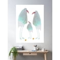 thumbnail image 2 of Beachy Bird Family With Starfish Poster Wall Art, Modern Wall Decor For Living Room Bedroom, 8x12 UNFRAMED, 2 of 3