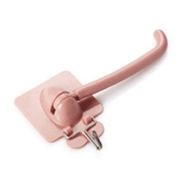 Toallero abatible, toallero montado en la pared con gancho, cocina, baño, rosa polvoriento