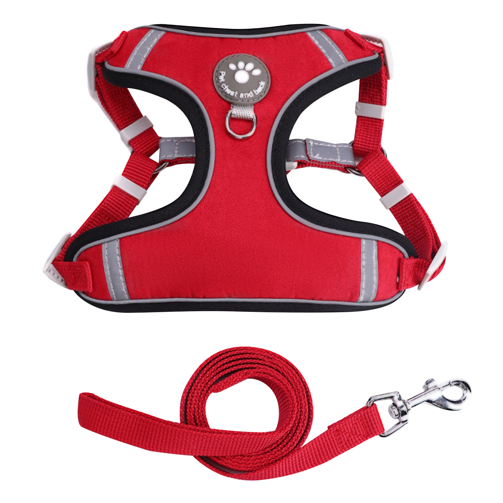 Shldybc Dog Harness, Pet Vest Step in Adjustable Reflective No Pull