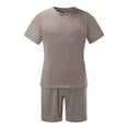 thumbnail image 6 of Mens 2 Piece Set, Men Sport Set Summer Outfit Short Sleeve Tee Shirts and Shorts Stylish Casual Tracksuit Set, 6 of 6