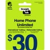 Straight Talk $30 Home Phone Unlimited International 30-Day Plan e-PIN Top Up (Email Delivery)