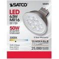 thumbnail image 2 of 6.5W - LED MR16 LED - 3000K - 25 deg. Beam Angle - GU5.3 base - 12V AC/DC - 12 Pack, 2 of 10