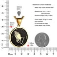 thumbnail image 4 of HZMAN Serenity Prayer Cross Stainless Steel Pendant Necklace Praying Hands Coin Medal, 4 of 6
