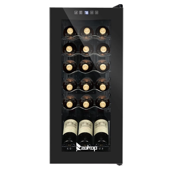 Ktaxon 18 Bottle Compressor Wine Cooler Freestanding Wine Fridge, Fast Cooling, Low Noise