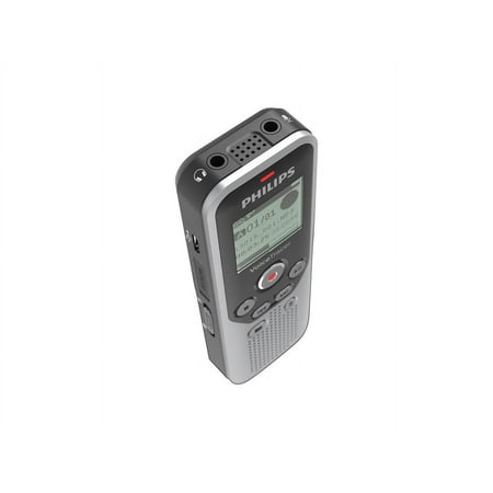 Philips - VoiceTracer Digital Voice Recorder 8GB DVT1250 - Dark Silver & Black