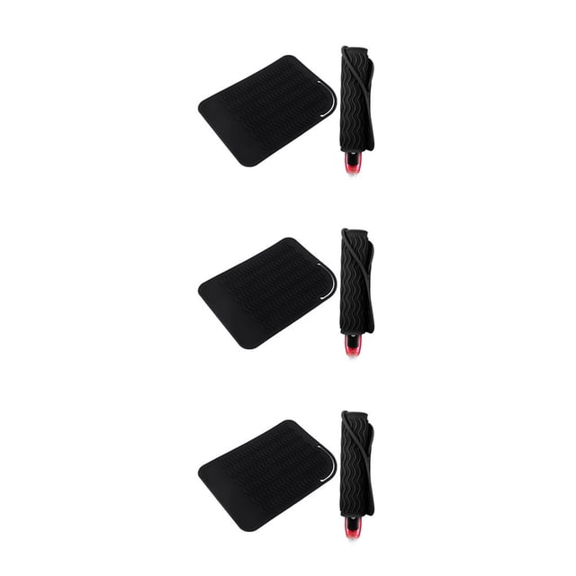 Advancent Bolsa de almacenamiento con agarre de alfombrilla de hierro plano Almohadilla de silicona resistente al calor para proteger No.2 3Conjunto