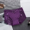 thumbnail image 3 of yunLCZ Women's Cotton Underwear High Waist 2023 Women's Mid Waist Sexy Lace Panties Hip Lifting Transparent Women's Triangular Pure Cotton Crotch Underpants, 3 of 4