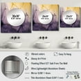 thumbnail image 4 of Designart "Ink Clouds of Purple and Gold Marble IV" Fractals Square Mirror For Wall Decor - Large Purple Square Printed Wall Mirror Art - Wall Mounted Square Large Mirror, 4 of 5