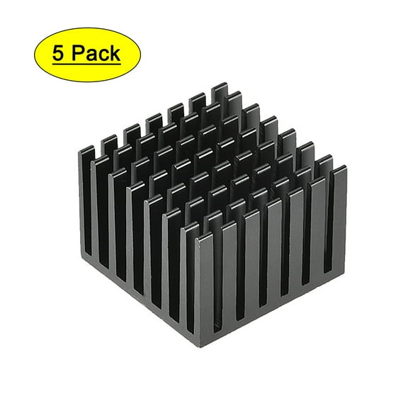 Electronic Radiators Heatsink for MOS GPU IC Chip Black 28 x 28 x 20 mm 5pcs