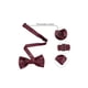 thumbnail image 3 of Conjunto de corbata de color sólido para hombres INSPIRE CHIC, corbata de moño preatado y pañuelo de bolsillo para el Día del Padre, corbatas para bodas y negocios, color rojo vino, talla única, 3 of 7