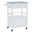 thumbnail image 1 of Riverbay Furniture Transitional Wood/Granite Top Kitchen Cart in Bright White, 1 of 13