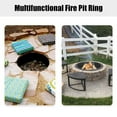 thumbnail image 4 of Gymax 36 Inch Round Steel Fire Pit Ring Liner DIY Wood Burning Insert, 4 of 10
