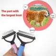 thumbnail image 4 of Holloyiver Dog Brush and Cat Brush Special for Deshedding Pet with Thick, Medium, Long, Curly Hair, 2 Sided Pet Grooming Tool, Mats & Tangles Dematting, No More Nasty Shedding and Flying Hair, 4 of 7